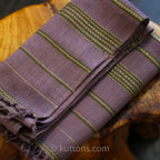 Handwoven Organic Kala Cotton Scarf Wrap with Tassels Antique Fuschia 22x74