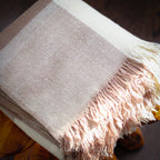 100 Pure Pashmina Cashmere Shawl 2 Ply 356 gm Handspun Handwoven Full Size Cashmere Shawl Wrap Made by Women Weavers of Ladakh Himalayas Brown Cream 38x75