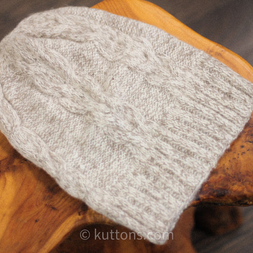 100 Pure Cashmere Hat Handspun Handknit Pashmina Cashmere from Ladakh Himalayas Beige Unisex