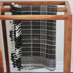 Handspun Handwoven Ethnic Desi Wool Shawl cum Throw Brown 38x86