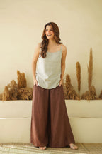 Summer Breeze Linen Tank Top Cami with Adjustable Straps Sleeveless Organic Washed Linen Crop Slip Camisole