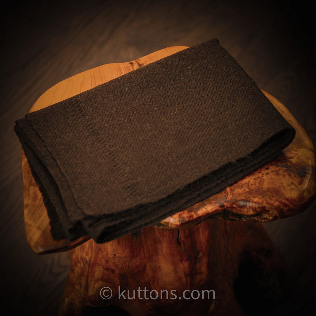 100 Pure Ladakh Yak Wool Scarf Handspun Handwoven Soft Light Stole by Women Weavers in the Himalayas Dark Brown 13x76