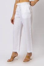 European Linen Relaxed Drawstring Pants