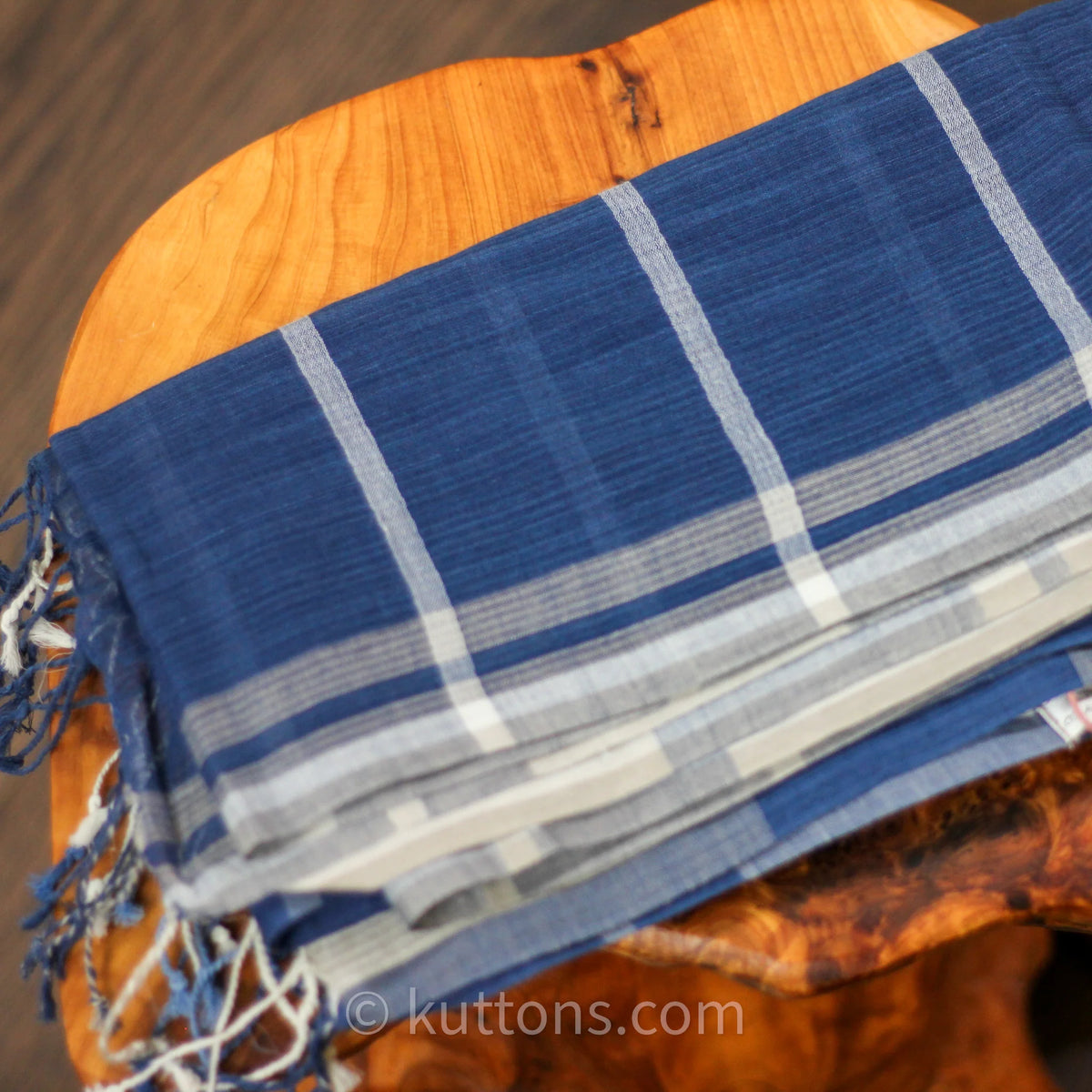Naturally Dyed Handwoven Cotton Stole Indigo Tea Waste Featherweight Fashion Wrap Blue 23x80 multiple designs