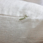 Hand Embroidered 100 Linen Gauze Pillow Cover Fringed Edges Handmade 16x24