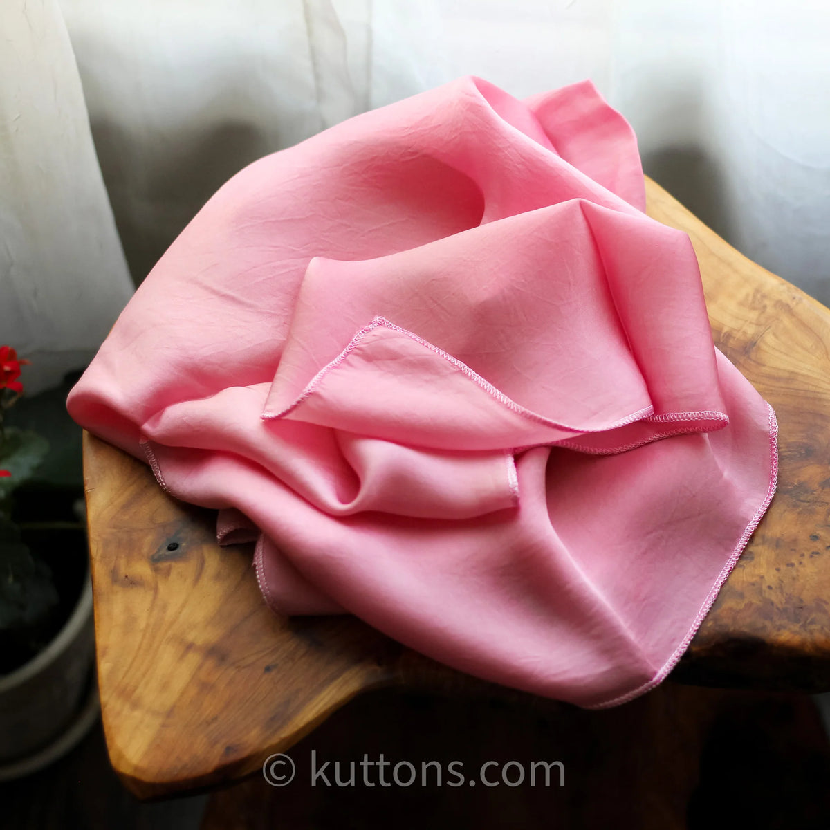 Mulberry Silk Bandana Scarf Luxurious Pure Mulberry Silk Neck Square Light Pink 24x25