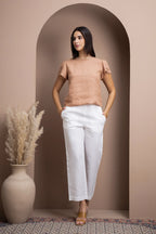 European Linen Relaxed Drawstring Pants