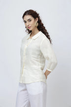 Signature Linen Button Shirt Soft Spread Collar