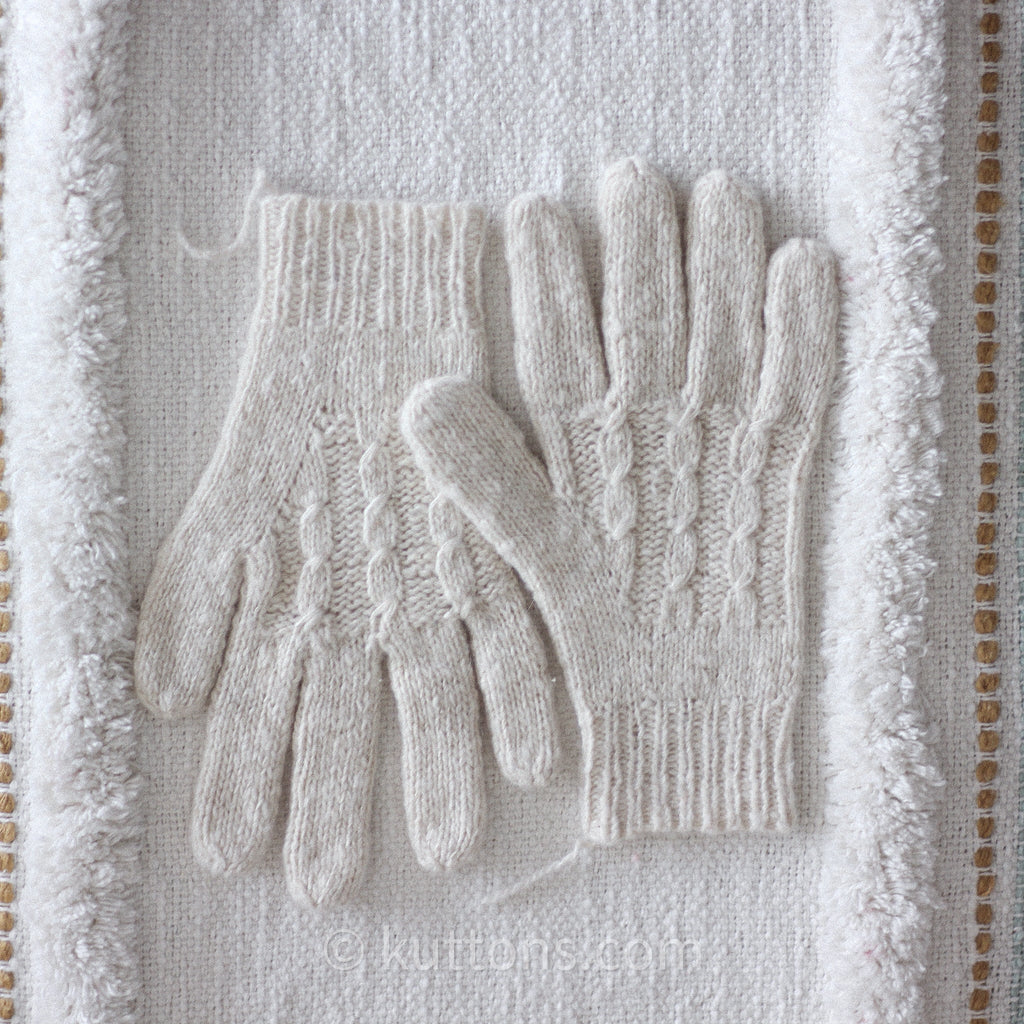 Cashmere Gloves for Women Handspun Handknit 100 Pashmina Cashmere from Ladakh Himalayas Milk White