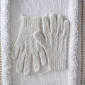 Cashmere Gloves for Women Handspun Handknit 100 Pashmina Cashmere from Ladakh Himalayas Milk White