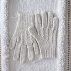 Cashmere Gloves for Women Handspun Handknit 100 Pashmina Cashmere from Ladakh Himalayas Milk White