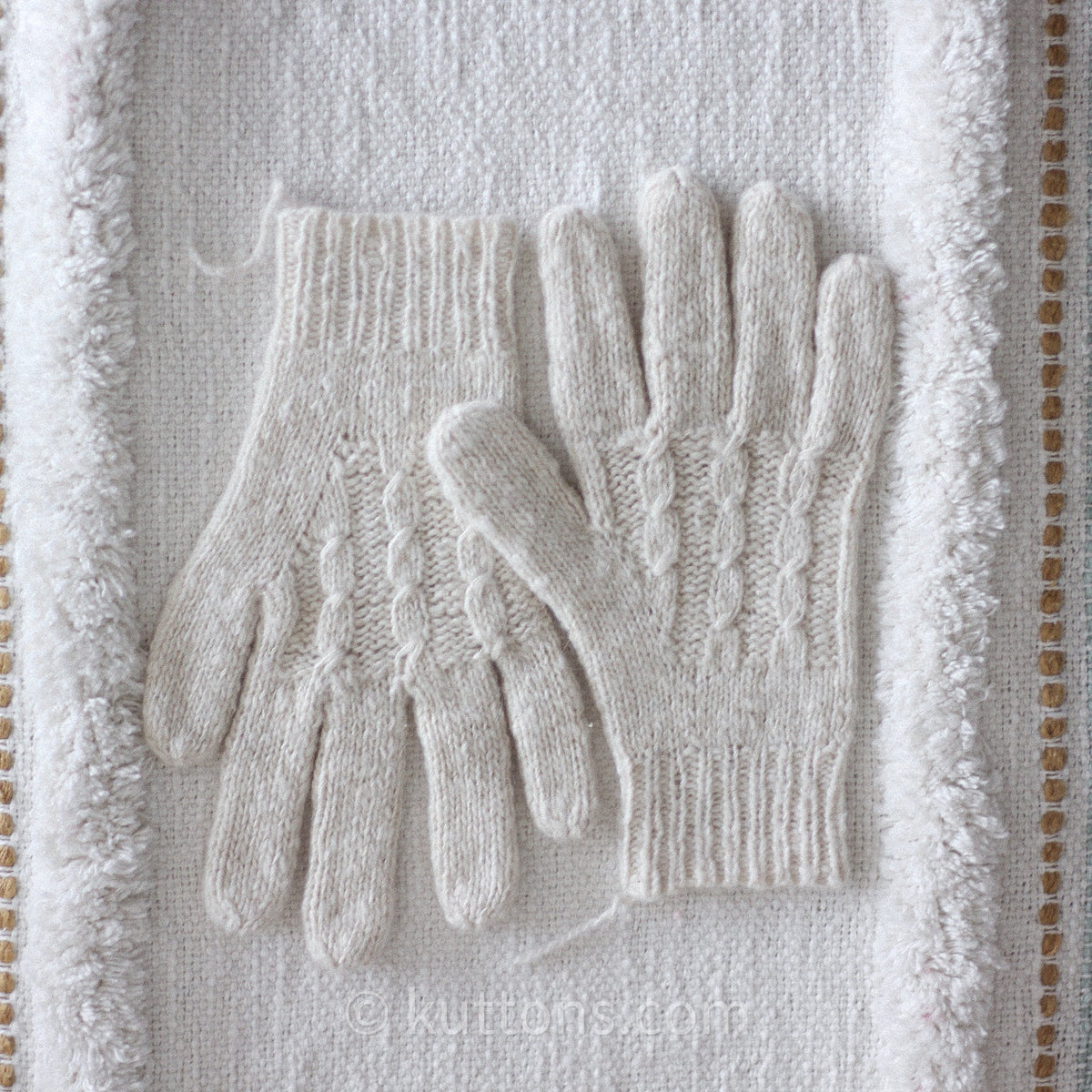 Cashmere Gloves for Women Handspun Handknit 100 Pashmina Cashmere from Ladakh Himalayas Milk White