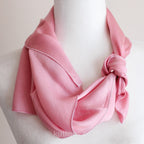 Mulberry Silk Bandana Scarf Luxurious Pure Mulberry Silk Neck Square Light Pink 24x25