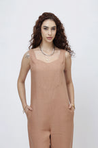 Modern Tailored Linen Jumpsuit A Perfect Travel Companion