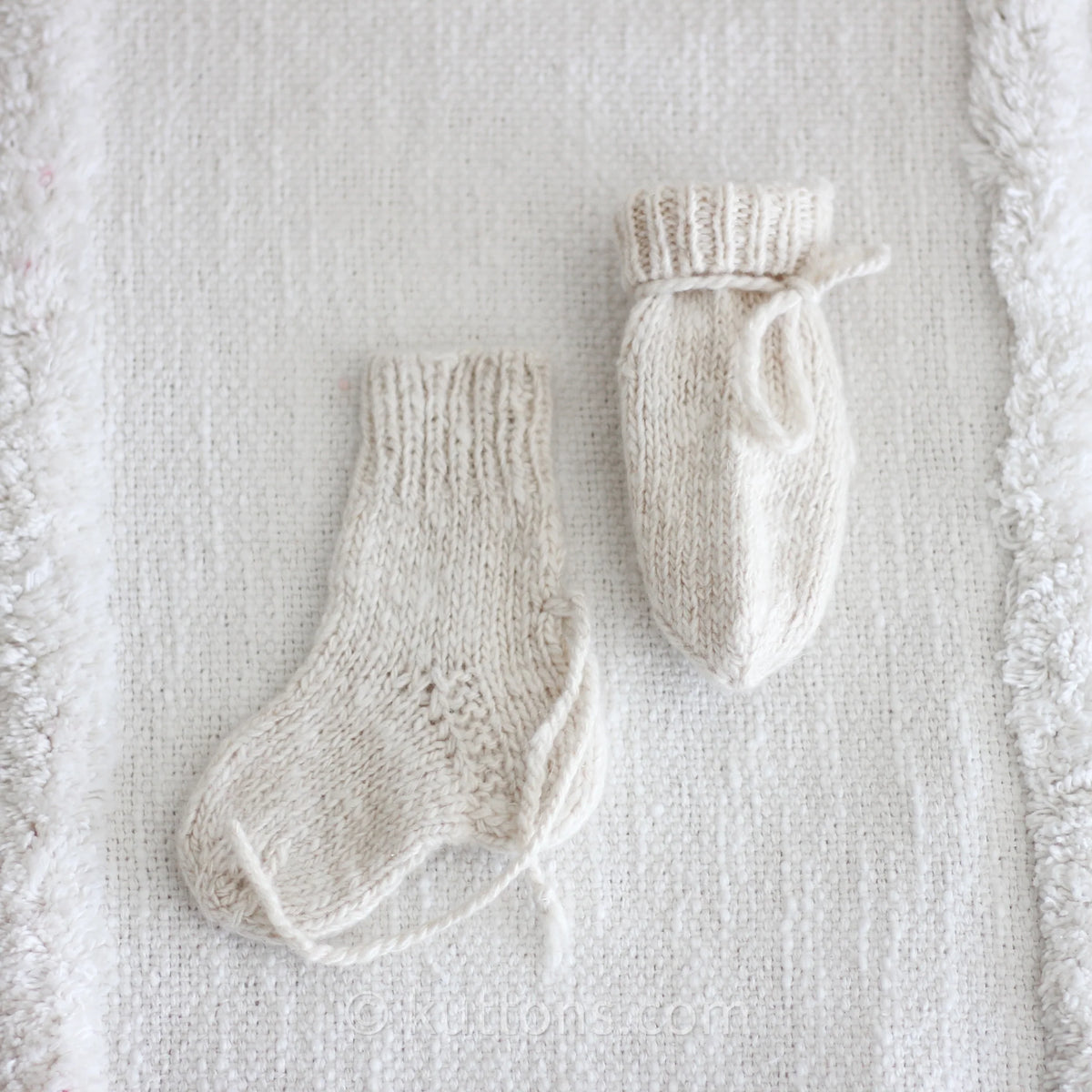 Cashmere Baby Booties Ultrasoft Pashmina Milk White