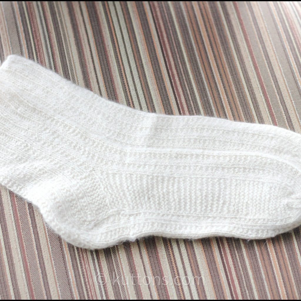 Womens Cashmere Socks Softest 100 Pure Pashmina Cashmere Indoor Bed Socks from Ladakh Himalayas Handspun Handknit Cashmere Wool Milk White L XL