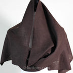 100 Pure Ladakh Yak Wool Scarf Handspun Handwoven Soft Light Stole by Women Weavers in the Himalayas Dark Brown 13x76