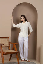 Signature Linen Button Shirt Soft Spread Collar