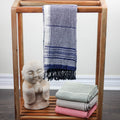 Handwoven Organic Cotton Decorative Towel Organic Kala Cotton Towel Bathroom Decor Blue 27x56
