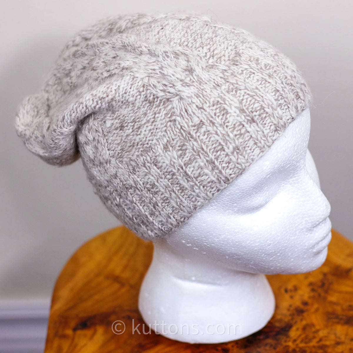 100 Pure Cashmere Hat Handspun Handknit Pashmina Cashmere from Ladakh Himalayas Beige Unisex