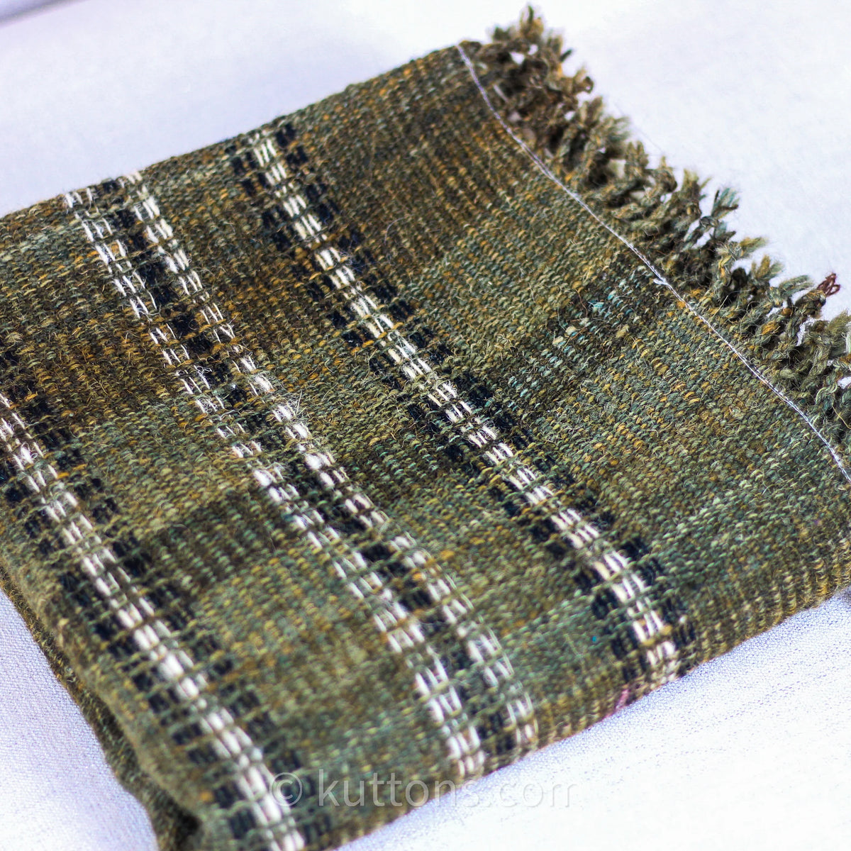 Handwoven 100 Wool Organic Cotton Cushion Cover with Tassels 20x20 Pair