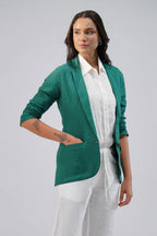 The Verde Tailored Linen Blazer Relaxed Fit European Linen Blazer for Effortless Layering