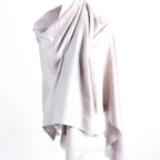 Pure Pashmina Cashmere Stole Soft Featherweight Handspun Pashmina Cashmere Wrap from Ladakh Himalayas Light Gray 29x82