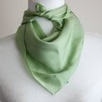 Pure Mulberry Silk Bandana Scarf Luxurious 100 Mulberry Silk Neck Square Emerald Green 24x25