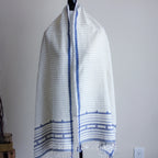 Organic Cotton Wrap with Tassels Handwoven Genetically Pure Organic Kala Cotton Scarf White 23x76 multiple designs
