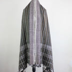 Handspun Handwoven Ethnic Desi Wool Shawl cum Throw Brown 38x86