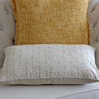 100 Silk Basket Weave Textured Pillow Cover Coconut Shell Button Cream Golden Brown Cushion 16x24