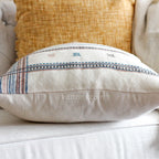 Handwoven Bhujodi Wool Cushion Cover Set Decorative Throw Pillows Cream Set of 2 22x22 18x235