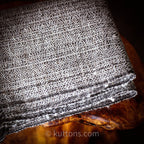 Himalayan Sheep Wool Scarf Handspun Handwoven in Ladakh Black White 145x67