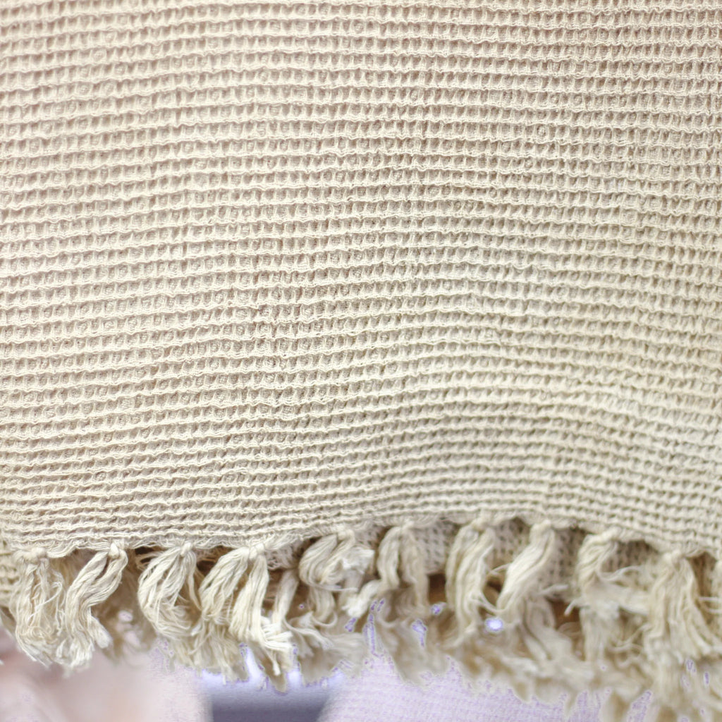 Naturally Dyed Waffle Weave Handwoven Pure Cotton Towel Bath Room Natural Decor Mustard 20x58