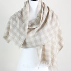 Pashmina Cashmere Scarf Soft Featherweight Pure Cashmere Wool from Ladakh Himalayas Cream 14x80