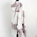 100 Pure Pashmina Cashmere Shawl 2 Ply 356 gm Handspun Handwoven Full Size Cashmere Shawl Wrap Made by Women Weavers of Ladakh Himalayas Brown Cream 38x75