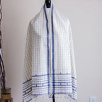 Organic Cotton Wrap with Tassels Handwoven Genetically Pure Organic Kala Cotton Scarf White 23x76 multiple designs
