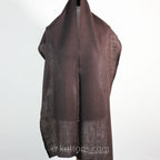 100 Pure Ladakh Yak Wool Scarf Handspun Handwoven Soft Light Stole by Women Weavers in the Himalayas Dark Brown 13x76