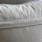 Boho Pillow Cover with Playful Long Tassels Handwoven 100 Cotton Cushion Cream 18x18