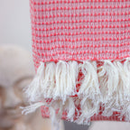 Handwoven Waffle Weave Pure Cotton Towel Bath Room Decor Red 29x62