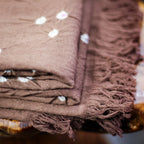 Bandhani Tie Dye Handwoven Cotton Decorative Towel Bathroom Decor Brown 27x59