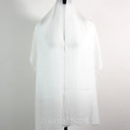 Soft Featherweight 100 Cashmere Scarf Handspun Pashmina Stole from Ladakh Himalayas Cream 15x70