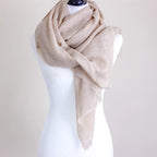 100 Pure Cashmere Scarf Handspun Softest Pashmina Cashmere Wool Stole from Ladakh Himalayas Light Brown 30x84
