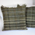 Handwoven 100 Wool Organic Cotton Cushion Cover with Tassels 20x20 Pair