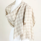 Pashmina Cashmere Scarf Soft Featherweight Pure Cashmere Wool from Ladakh Himalayas Cream 14x80
