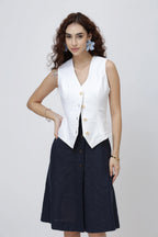 Tailored Linen Vest Top European Linen Waistcoat