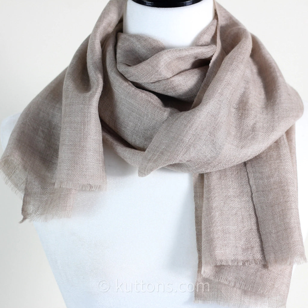 100 Pure Pashmina Cashmere Scarf Soft Featherweight Handspun Pashmina Wool Stole from Ladakh Himalayas Brown 15x70
