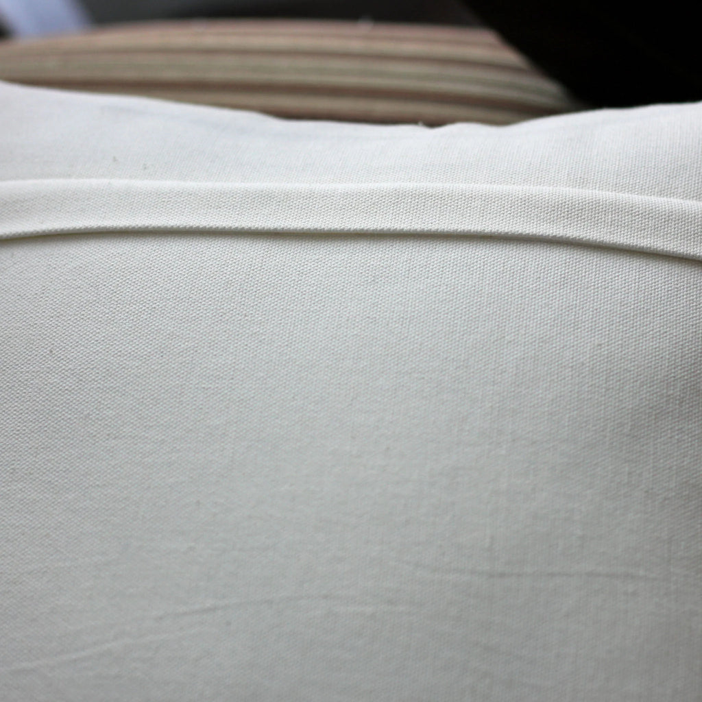 Calm Palm White Cotton Embriodered Decorative Linen Pillow Cover Chair Cushion 16x16