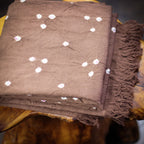 Bandhani Tie Dye Handwoven Cotton Decorative Towel Bathroom Decor Brown 27x59