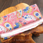 Soft Mul Cotton Bandana Scarf Sanganeri Hand Block Printed Pink 45x44